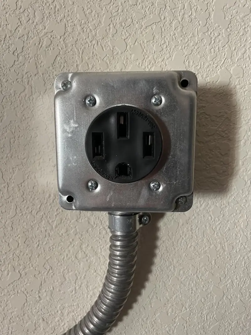 NEMA 14-50 outlet installed for Electrical Panel Upgrade in South Valley